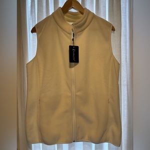 NEW Funloft OFF WHITE Women’s FLEECE VEST (L)